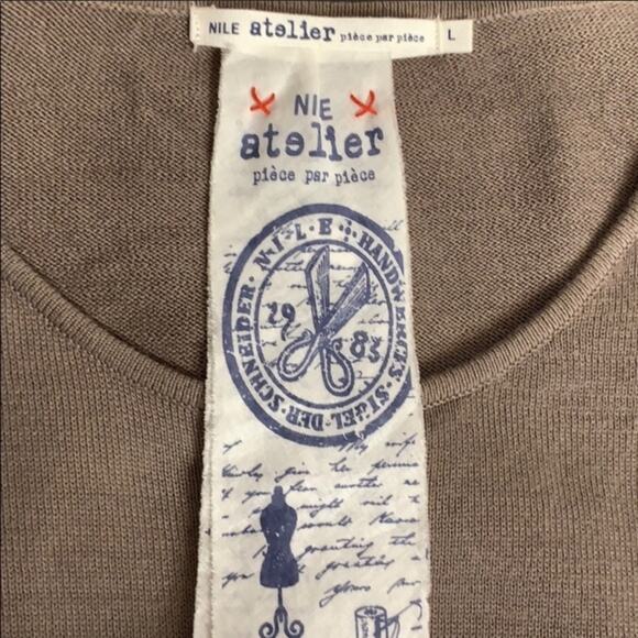 Nile Atelier ribbed contrast cardigan sweater - Picture 3 of 6